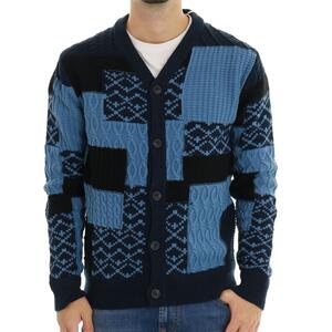 CARDIGAN SUNE PATCHWORK BLU